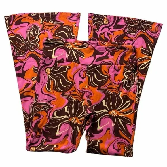 No Boundaries Vibrant Floral Leggings Size large - Picture 3 of 5